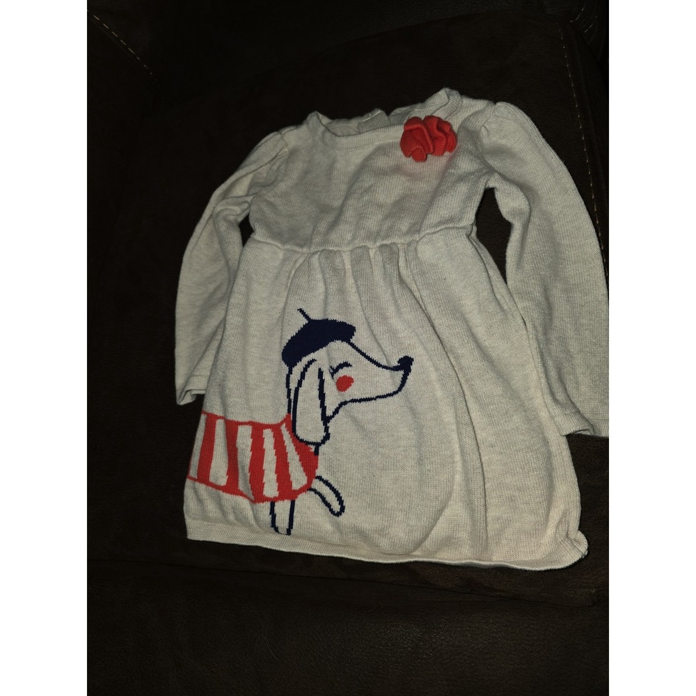 Gymboree mod about orange dog sweater‎ dress size 12 18 months